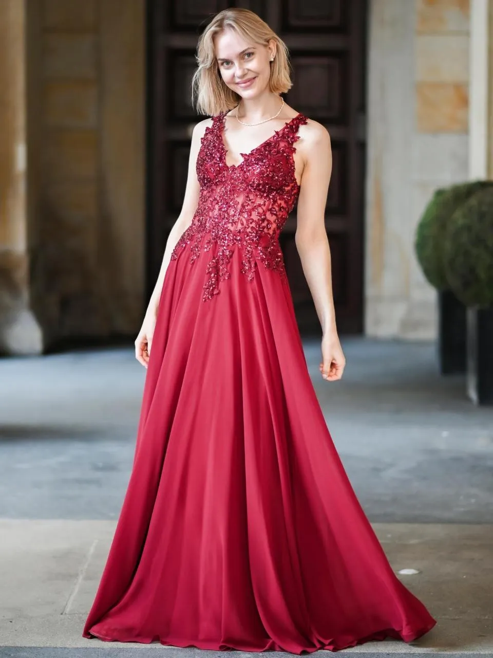 Abendkleid Alexis, weinrot