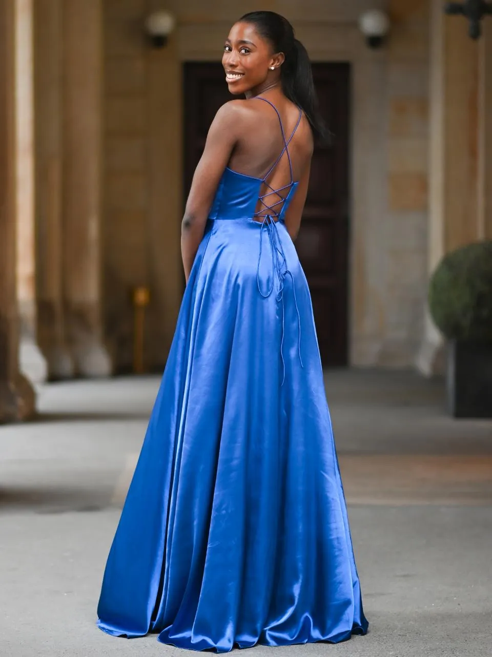 Abendkleid Hermine, royalblau