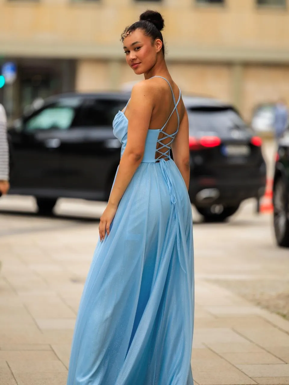 Abendkleid Isalie, hellblau