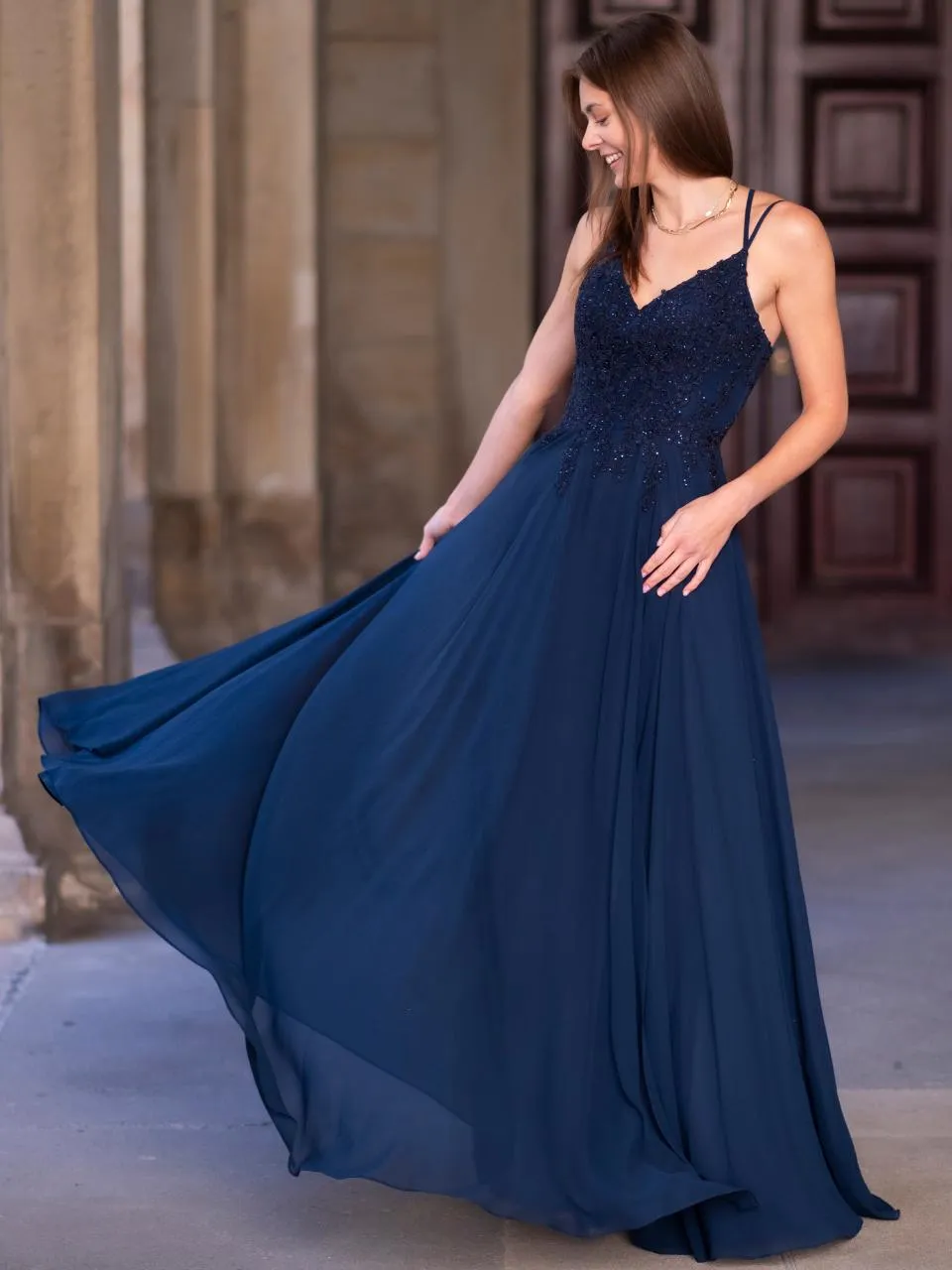 Abendkleid Lorena, dunkelblau