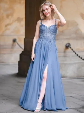 Abendkleid Luana, graublau