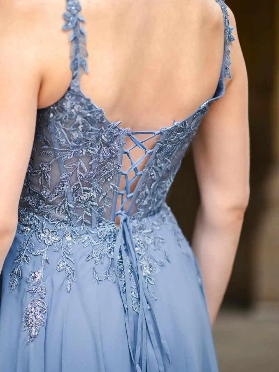 Abendkleid Luana, graublau