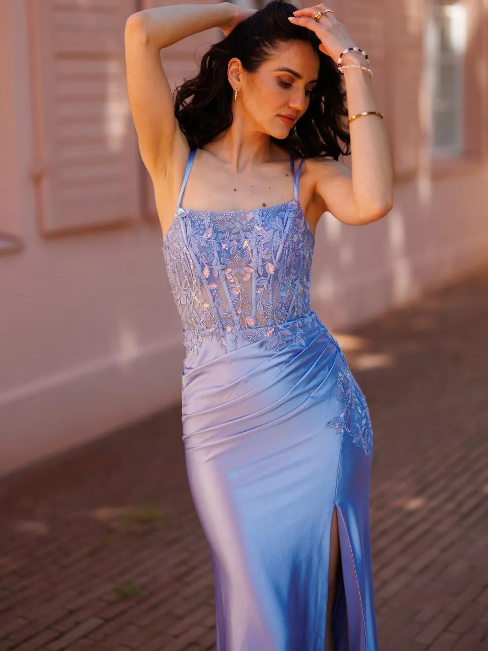 Abendkleid Ramina, hellblau