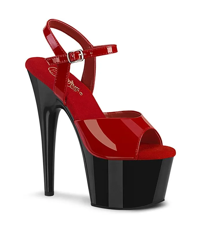 ADORE-709 Plateau Heels - Rot/Schwarz | Pleaser-