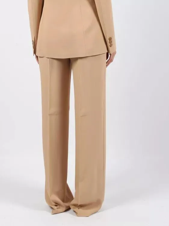   Alberta Ferretti  Enver Satin Palazzo Pants Brown