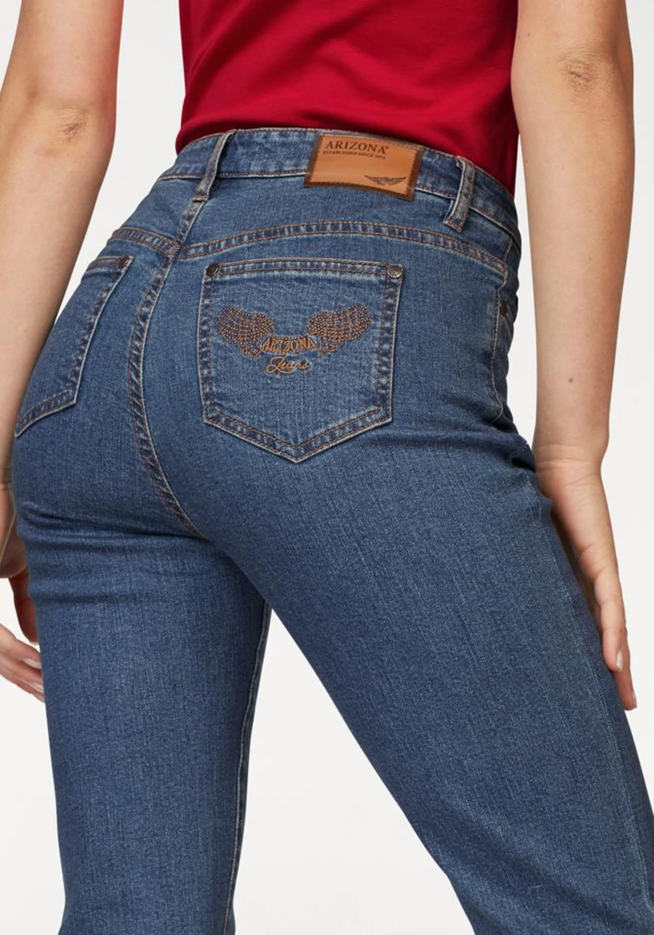 ARIZONA Bootcut Jeans in Blue Denim