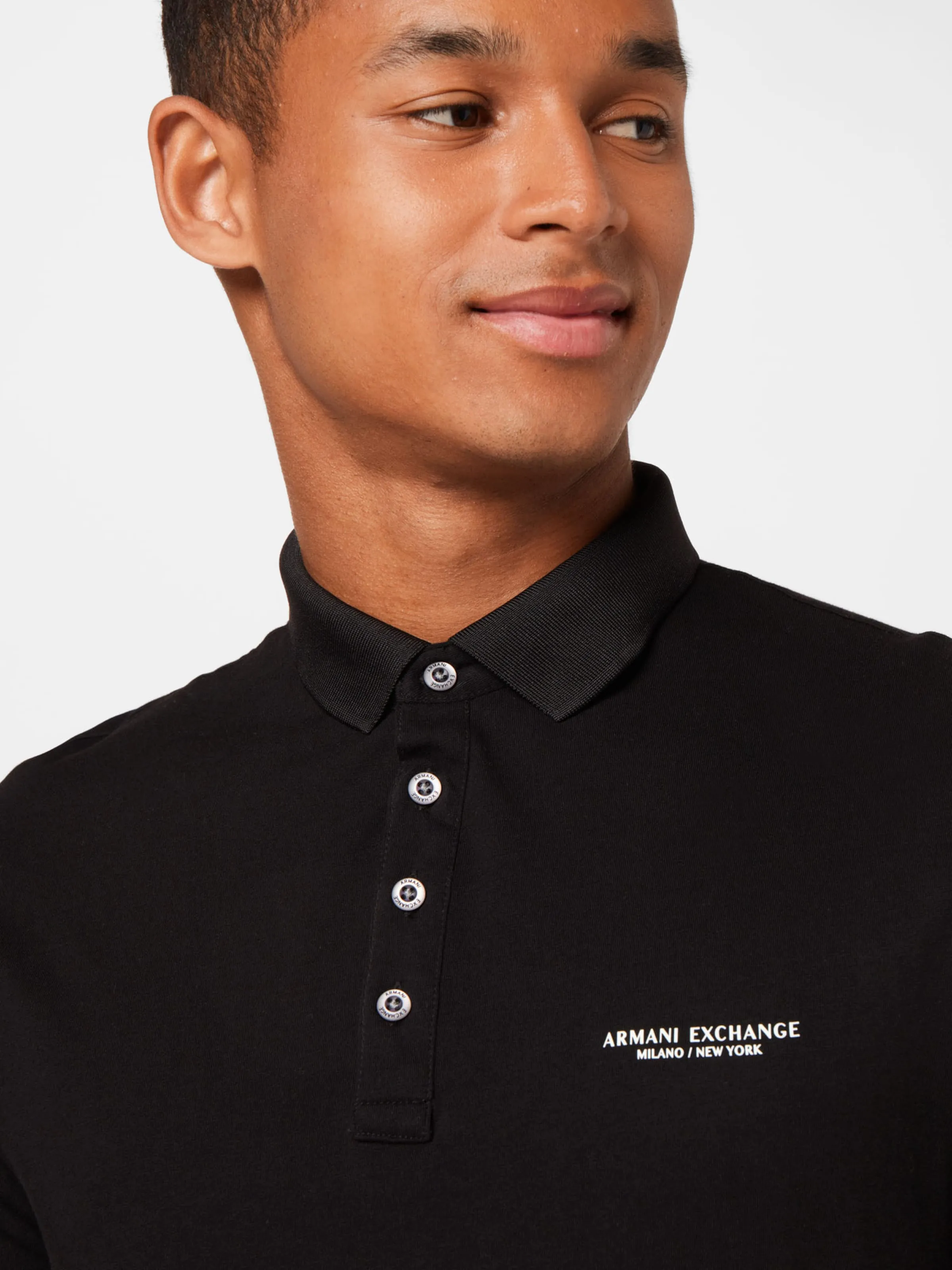 ARMANI EXCHANGE Poloshirt in Schwarz