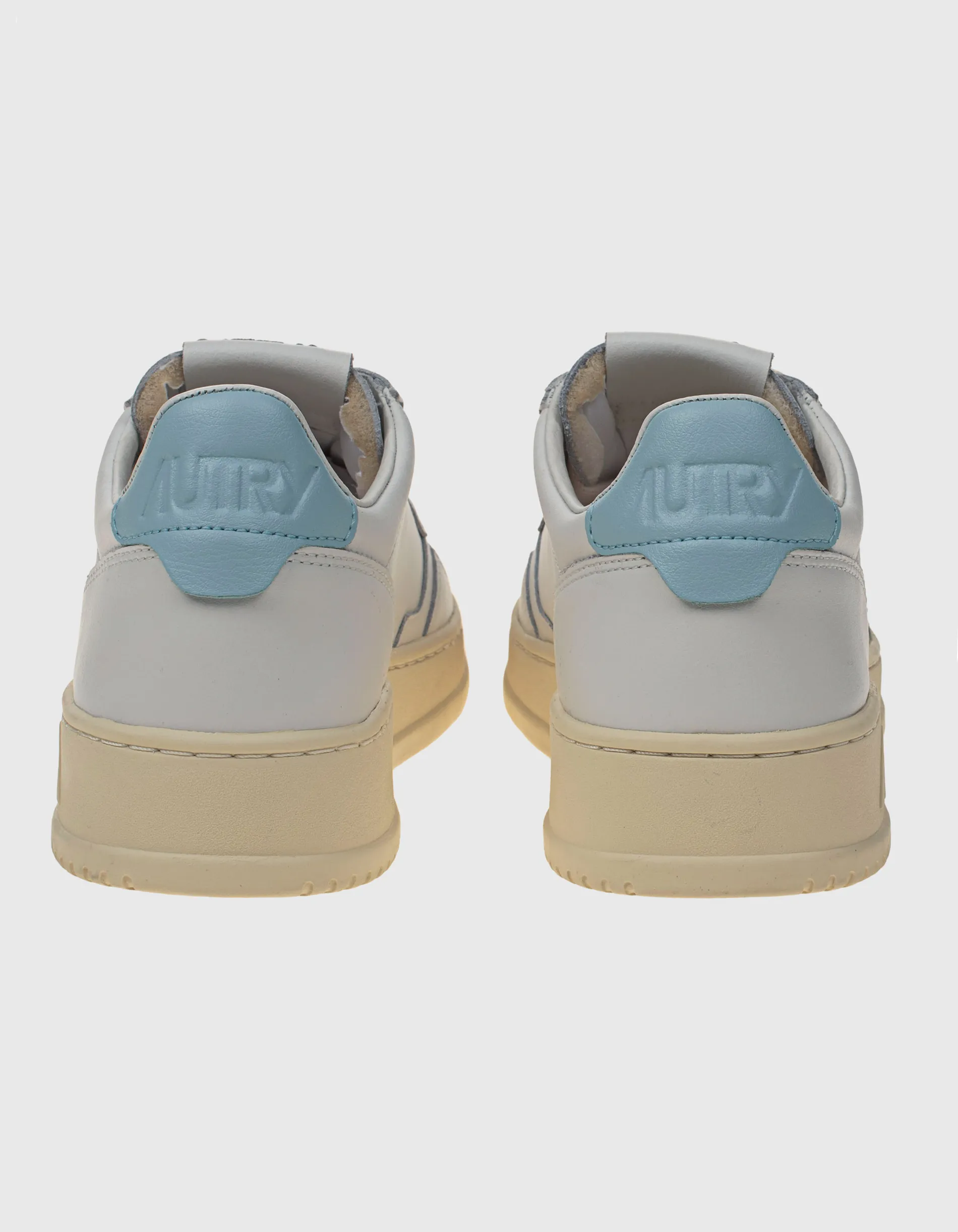 Autry Medalist Low White Blue // Leder-Sneaker