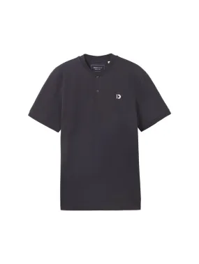 Basic Poloshirt mit Bomberkragen