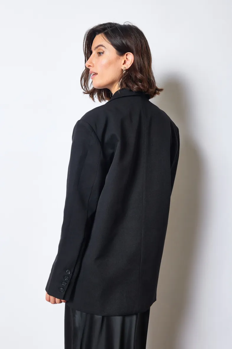 Beigefarbener Oversize-Blazer