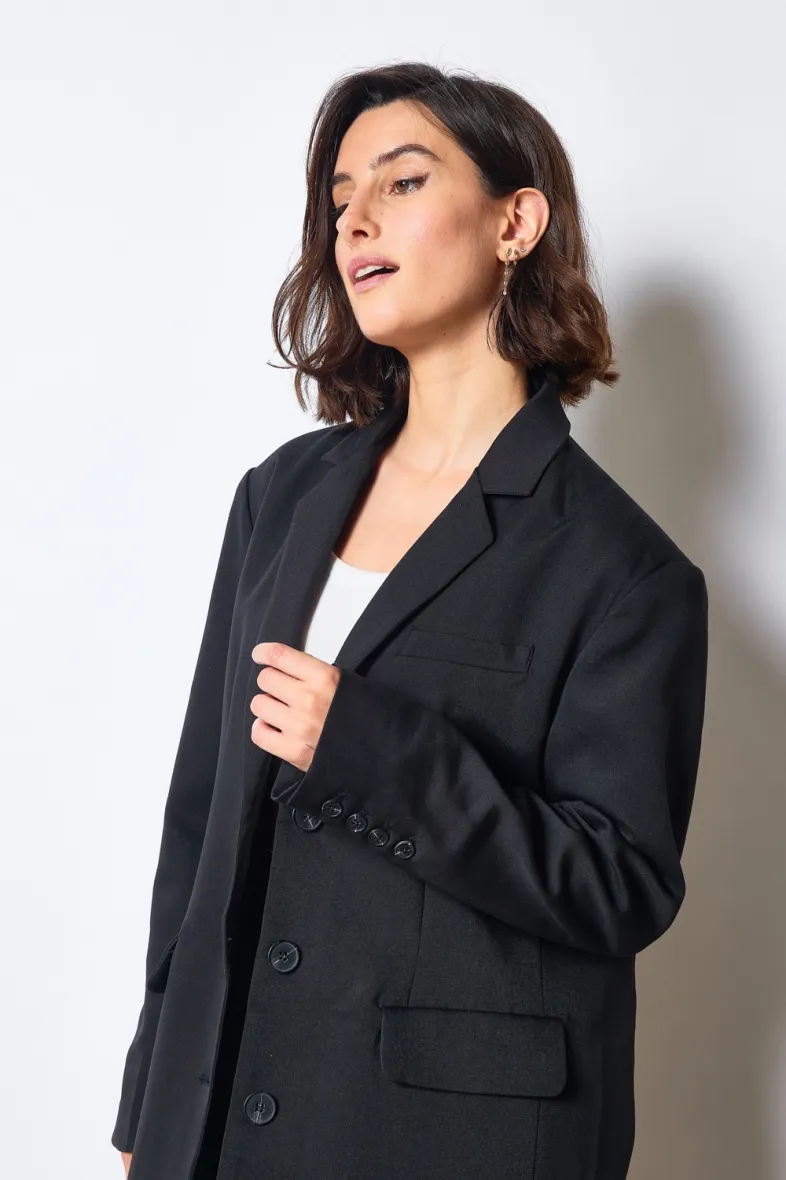 Beigefarbener Oversize-Blazer