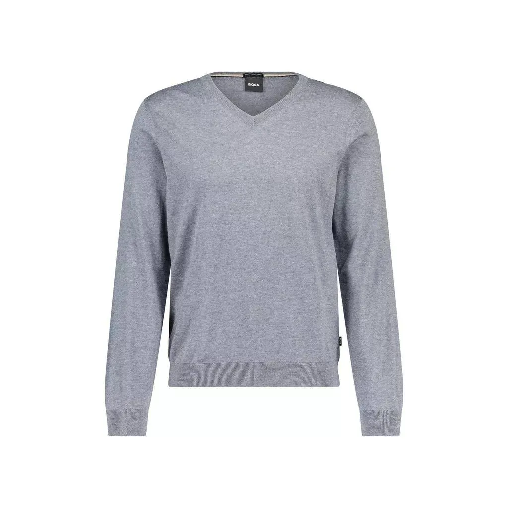   Boss  Pullover Melba aus Schurwolle Grau