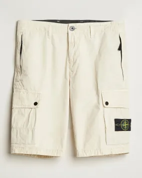 Brushed Cotton Canvas Cargo Shorts Sand