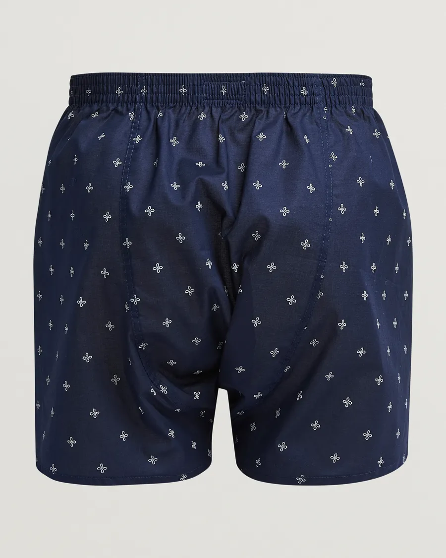 Classic Fit Woven Cotton Boxer Shorts Navy