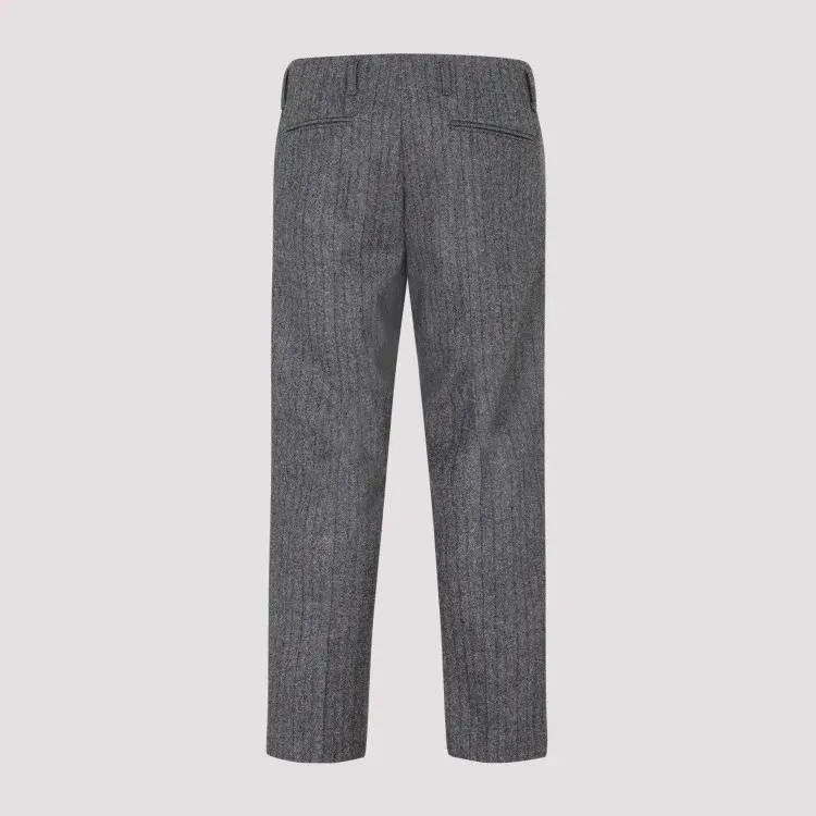   Dries Van Noten  Gray Wool Paolo Pants Grey