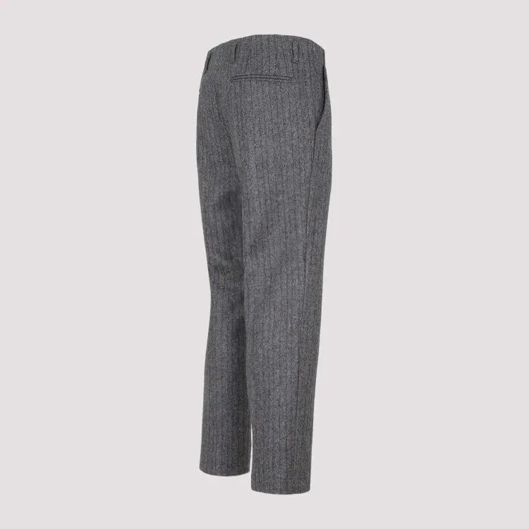   Dries Van Noten  Gray Wool Paolo Pants Grey