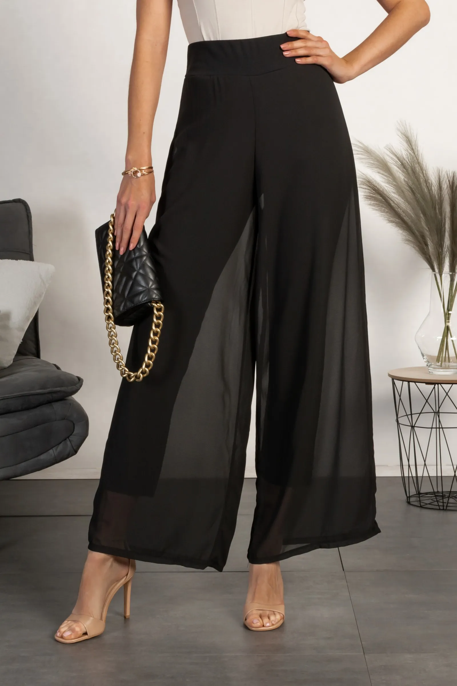 Elegante lange Hose  Veronna, schwarz