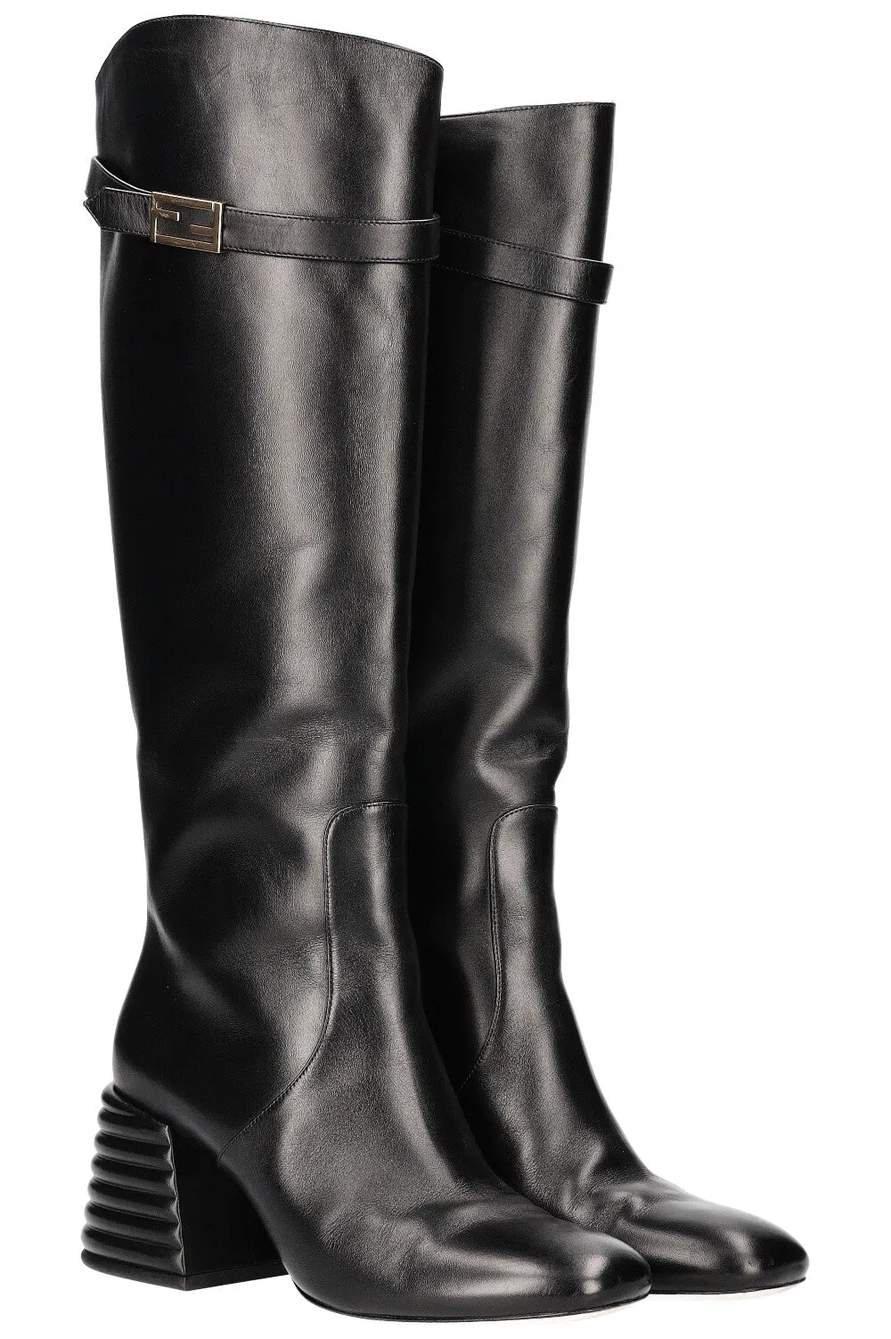 FENDI Promenade Boots Black Leather