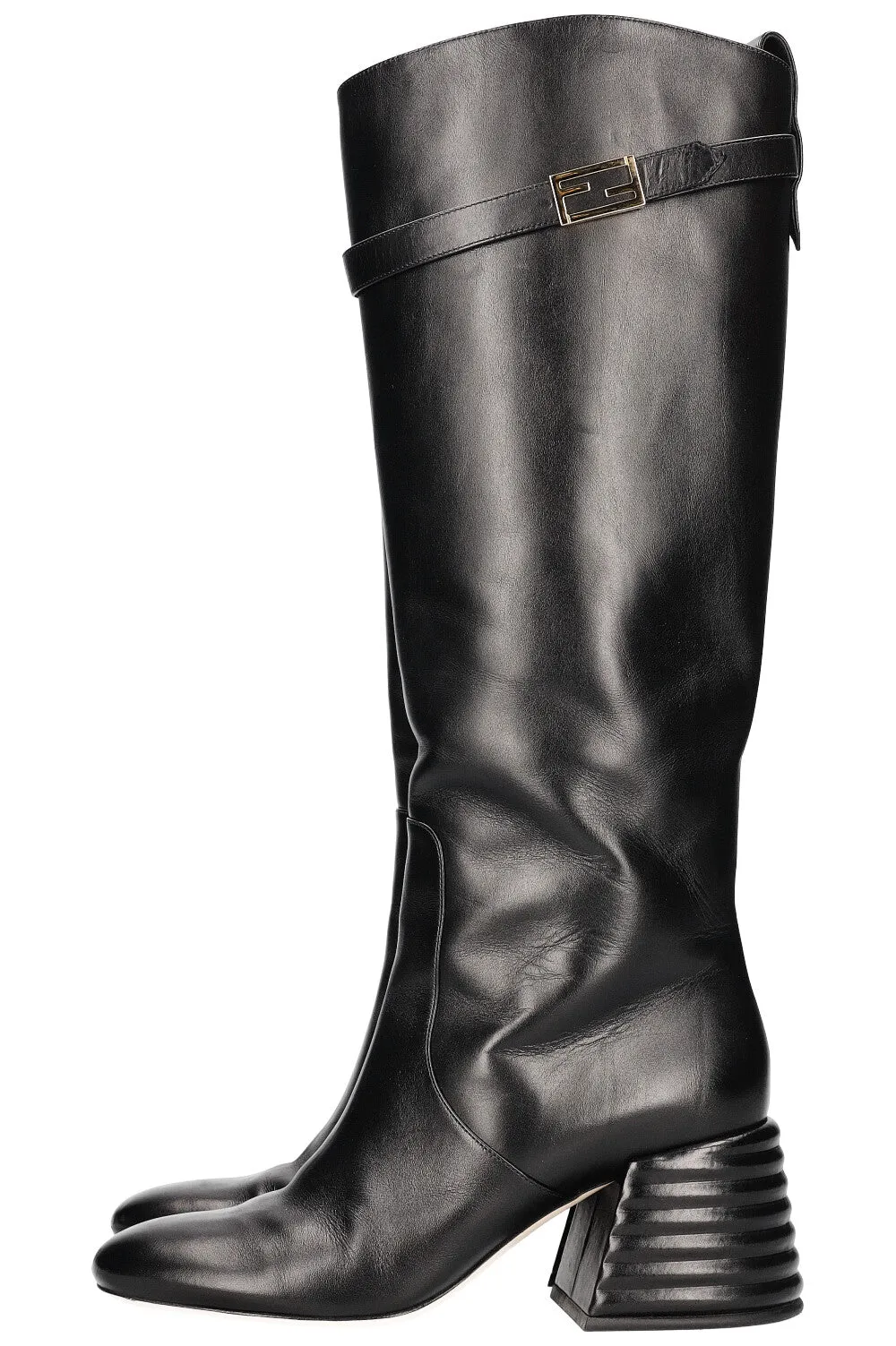 FENDI Promenade Boots Black Leather