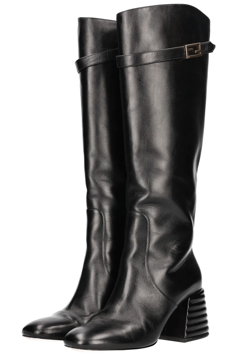 FENDI Promenade Boots Black Leather