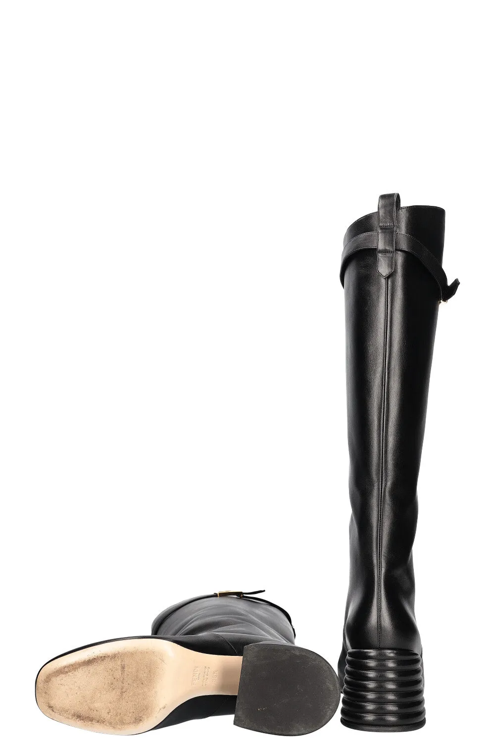 FENDI Promenade Boots Black Leather