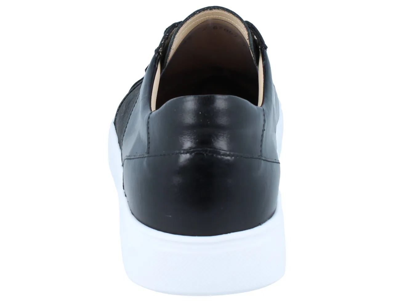 FINN COMFORT Omaha Damen Sneaker schwarz Glatt- und Nubukleder