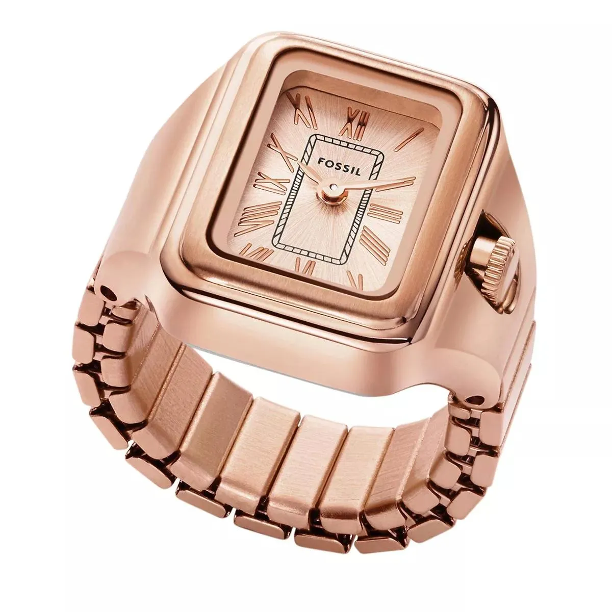   Fossil  Raquel Watch Ring Two-Hand Rose Gold-Tone Stainles Rosegold  RInguhr 