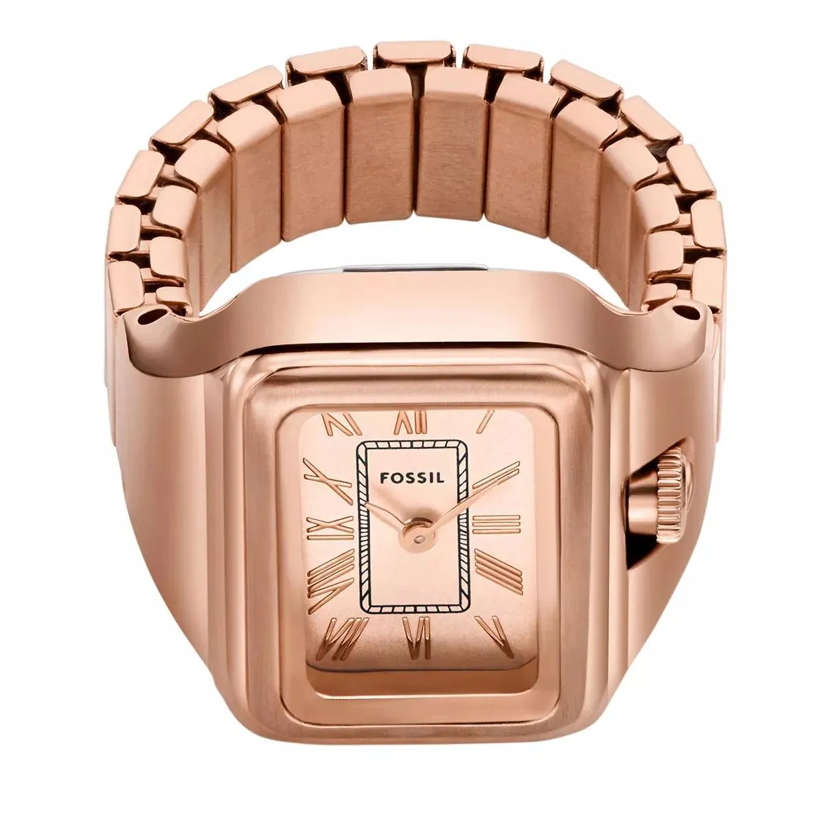   Fossil  Raquel Watch Ring Two-Hand Rose Gold-Tone Stainles Rosegold  RInguhr 