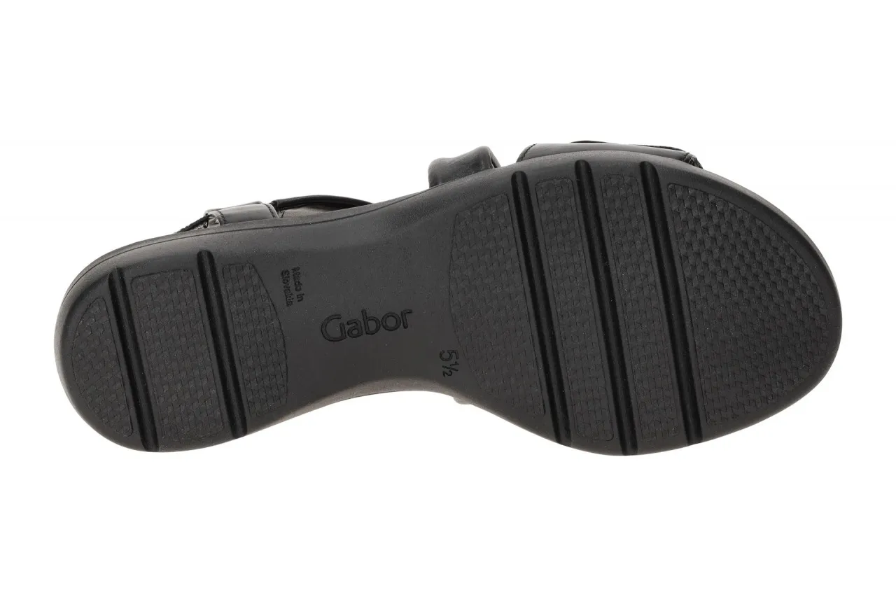 Gabor Fashion Sandale schwarz Kreuz-Riemen 44.800.27