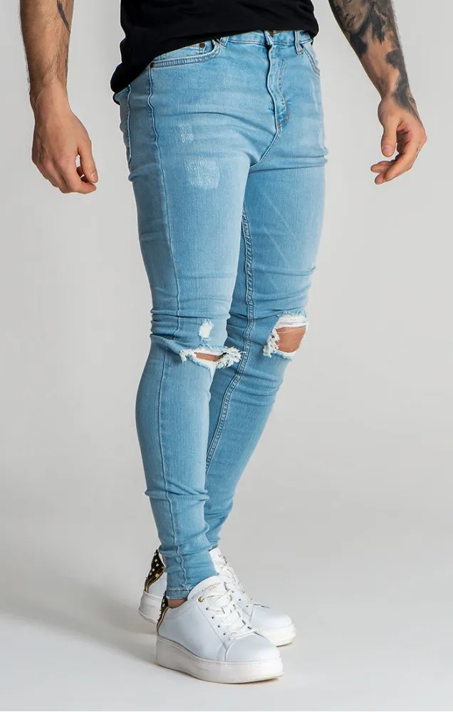 Gianni Kavanagh Light Blue Core Ripped Jeans