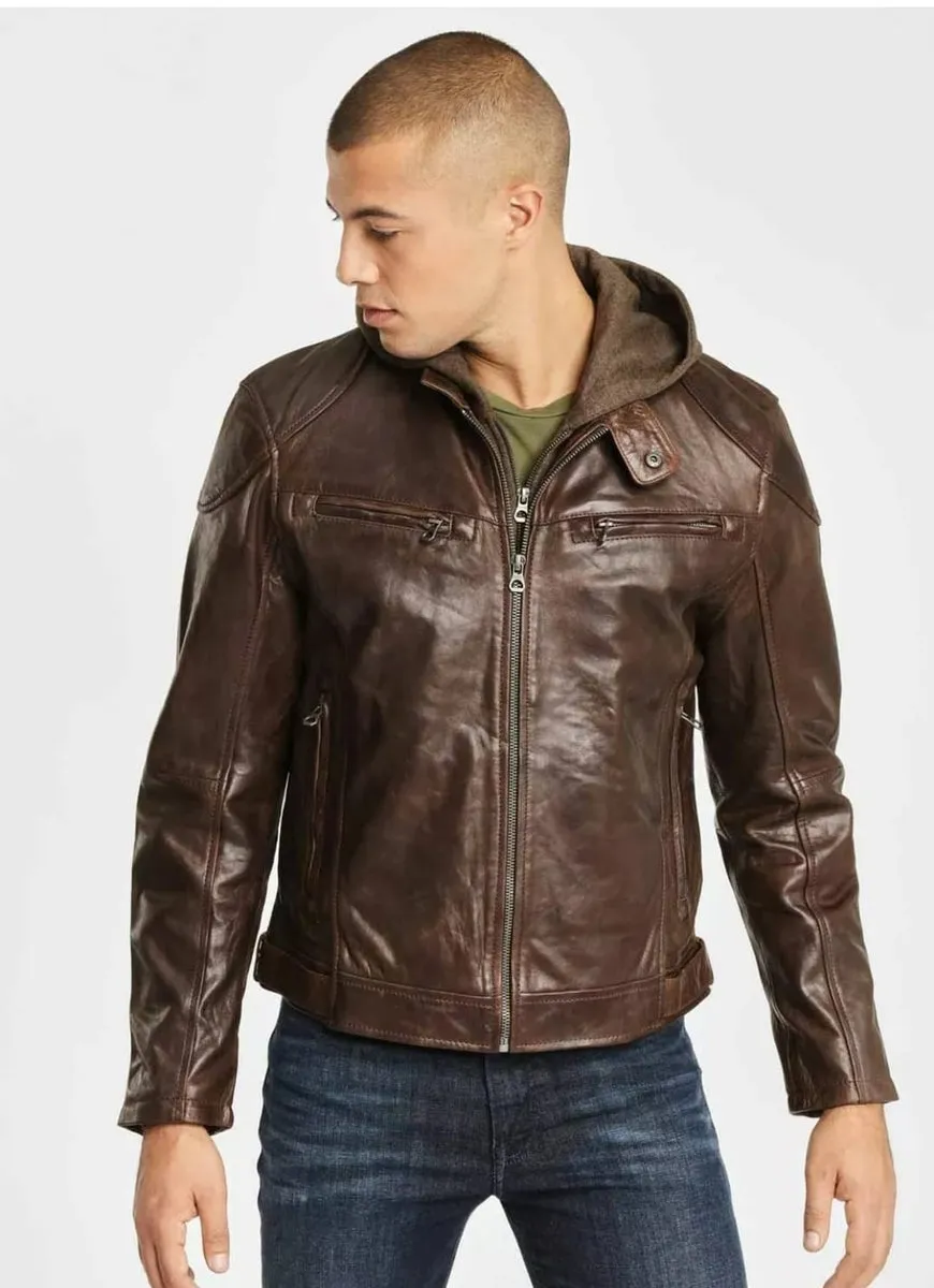 GIPSY BIKO W09 BIKERJACKE MIT KAPUZE brown