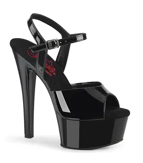 GLEAM-609 High Heels Sandalette - Schwarz | Pleaser- online kaufen in Sale