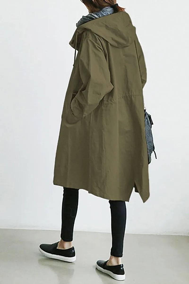 Heidi-Mode | Wasserdichter Trenchcoat Mit Kapuze