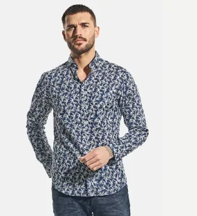 Herren emilio adani All-Over-Print-Hemd in Blau kaufen 31328