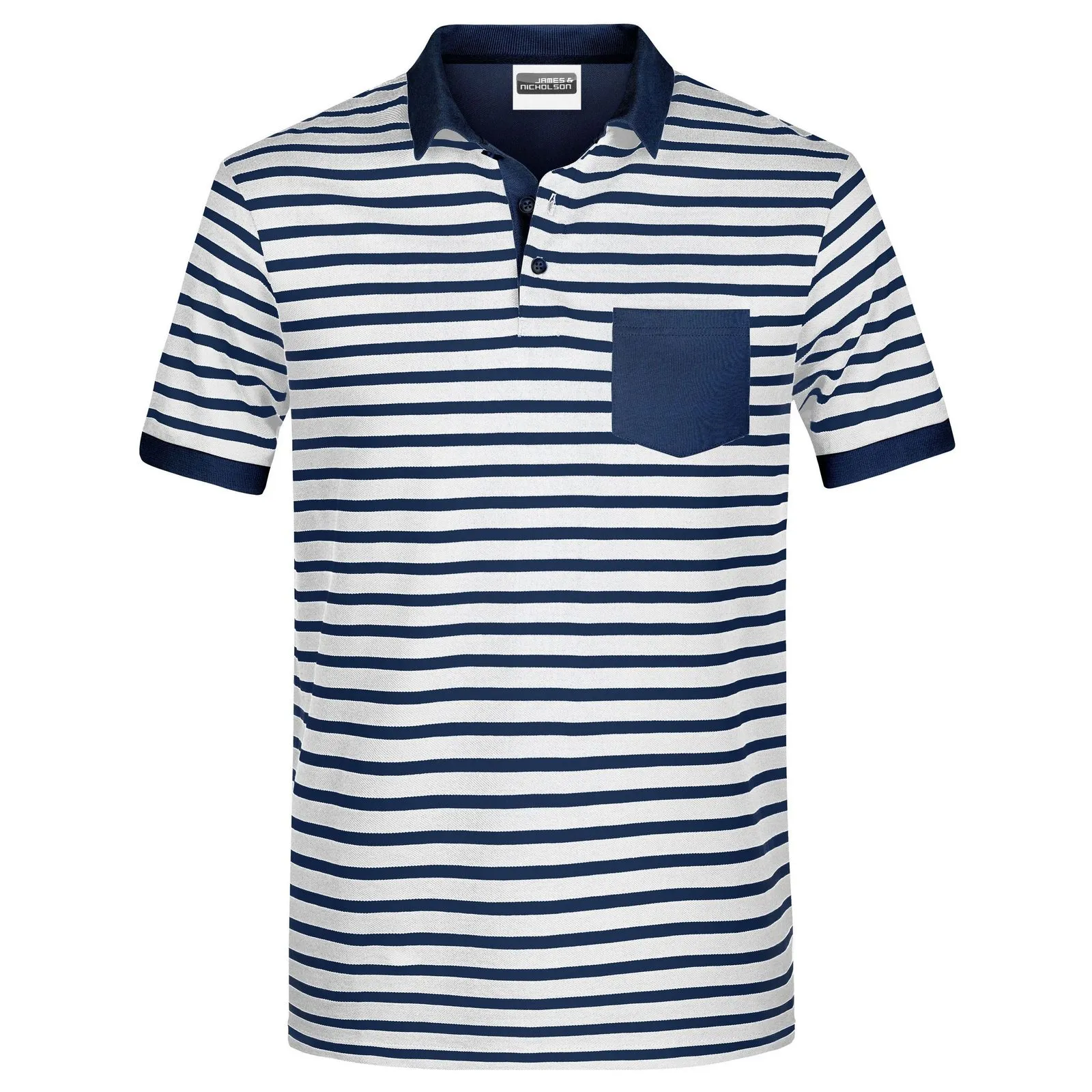 Herren Gestreiftes Poloshirt 8030