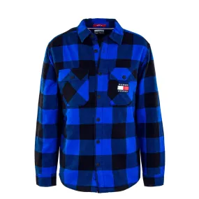 Herren Jacke - Sherpa Flannel Cobalt - Check