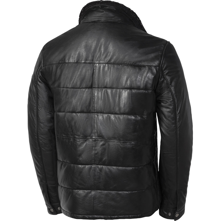 Herren Leder-Steppjacke