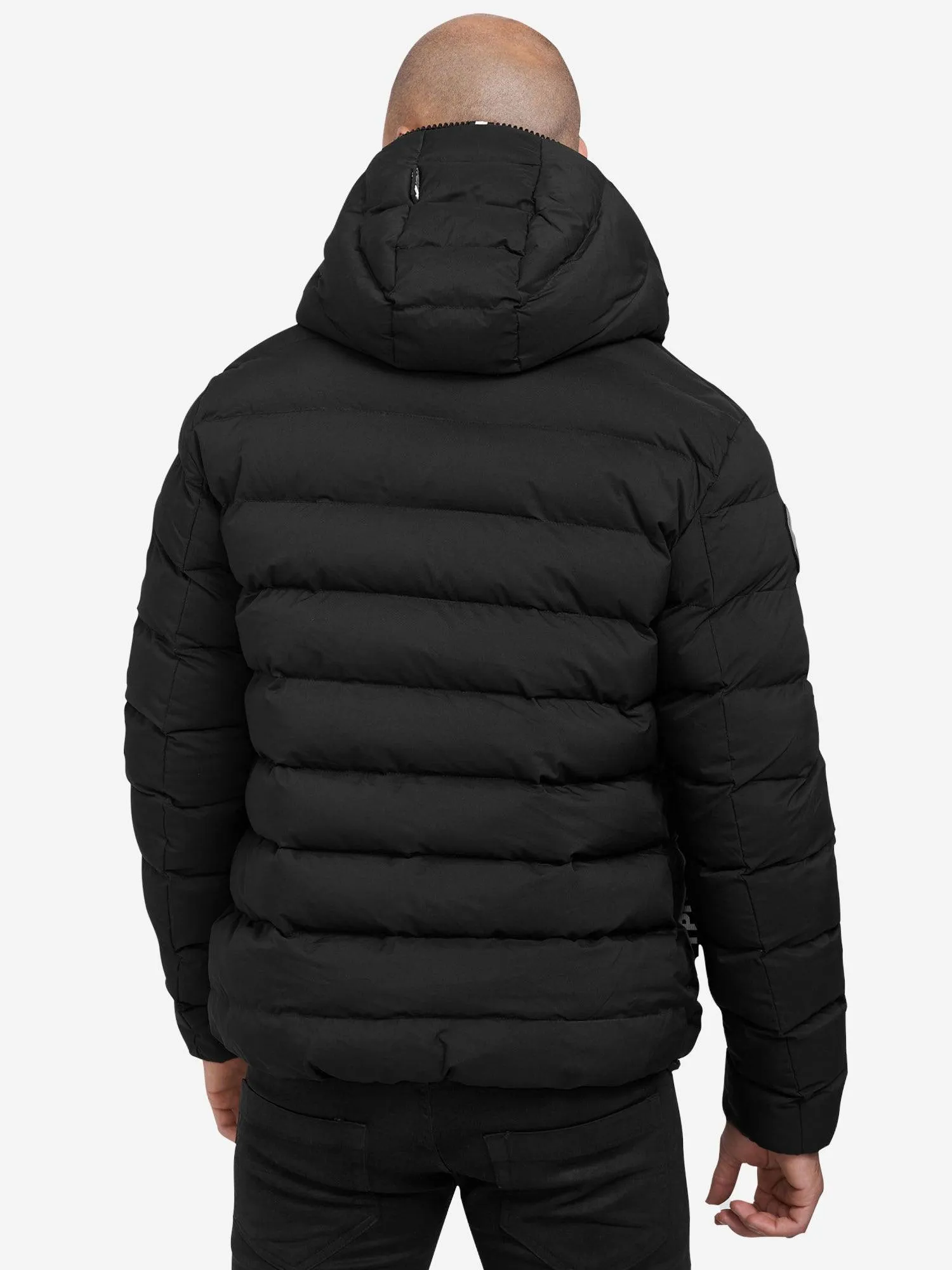 Herrenjacke Neo mit Kapuze - Schwarz & Wasserabweisend