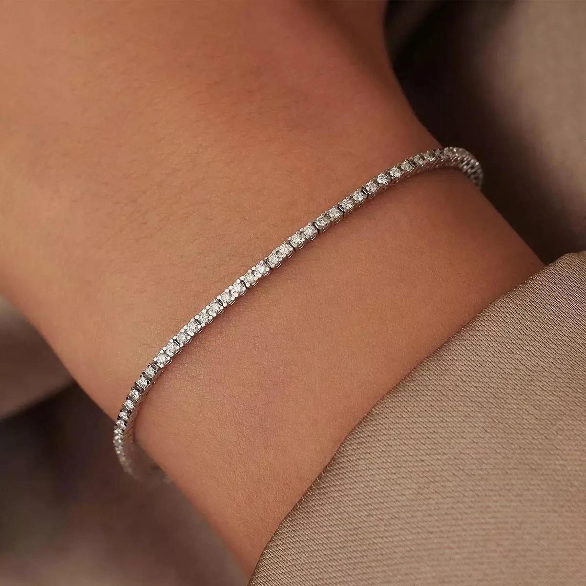   Isabel Bernard  De la Paix Madeline 14 karat tennis bracelet | dia White Gold  Armband 