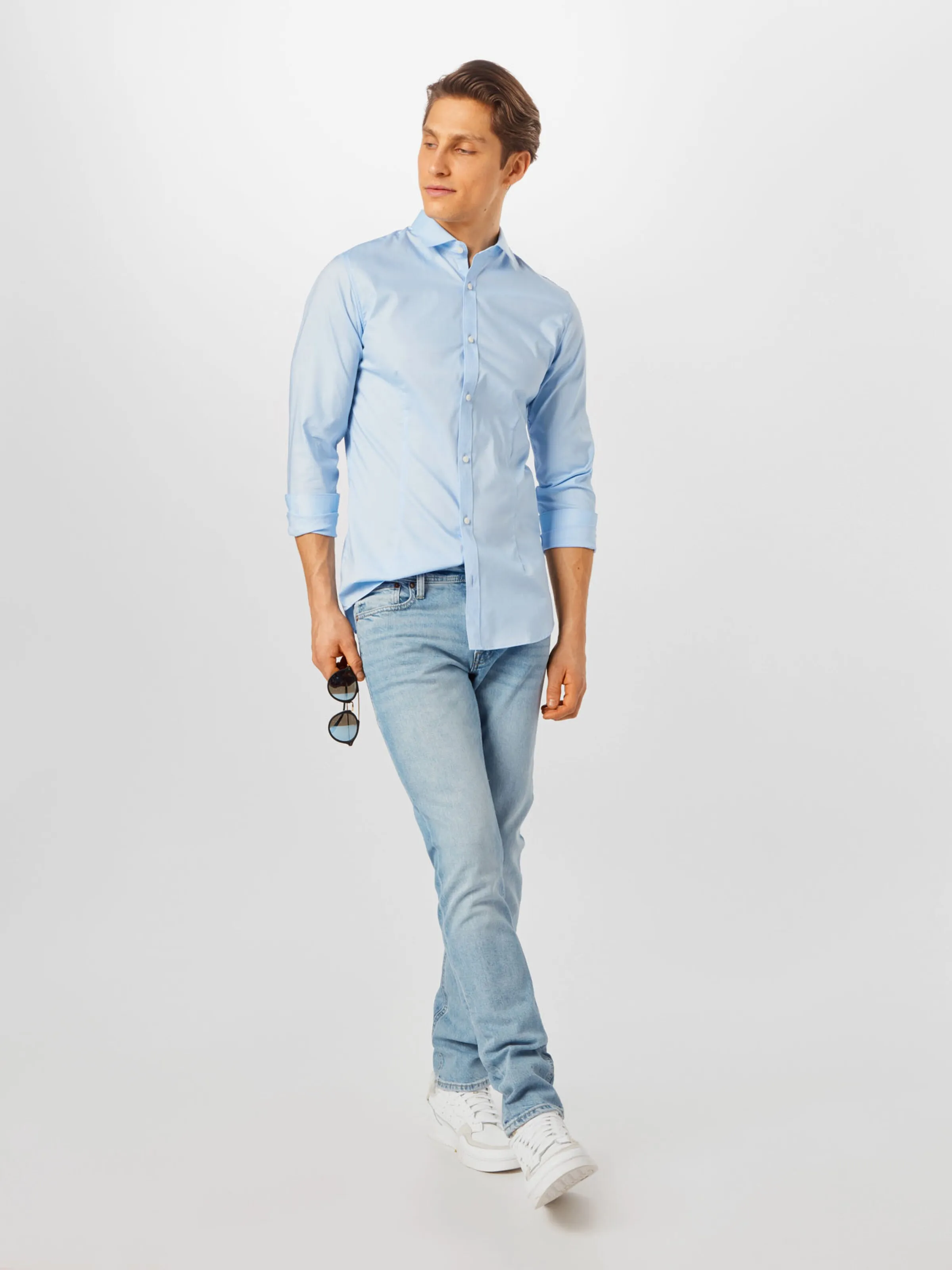 JACK & JONES Slim Fit Hemd 'JPRBLAParma' in Hellblau