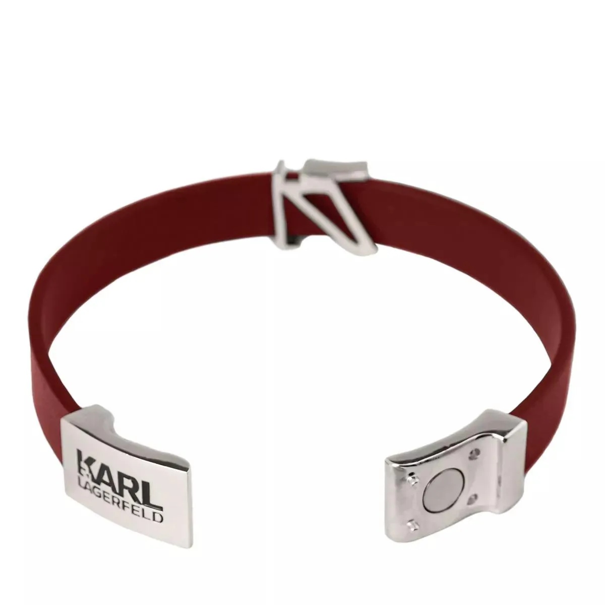   Karl Lagerfeld  K/Autograph Leather Bracelet A979 Gunmetal  Armband 