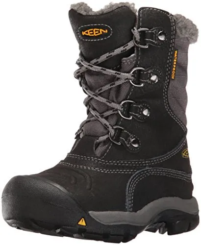 KEEN Unisex-Kinder Basin WP Trekking-& Wanderstiefel, Schwarz (Black/Gargoyle)