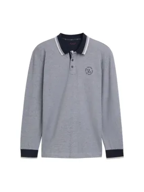 Langarm Poloshirt mit Stickerei