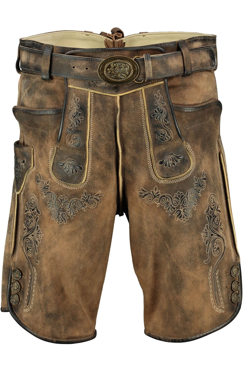 MADDOX Leder Shorts camel Ebelsbach Ziegenveloursleder