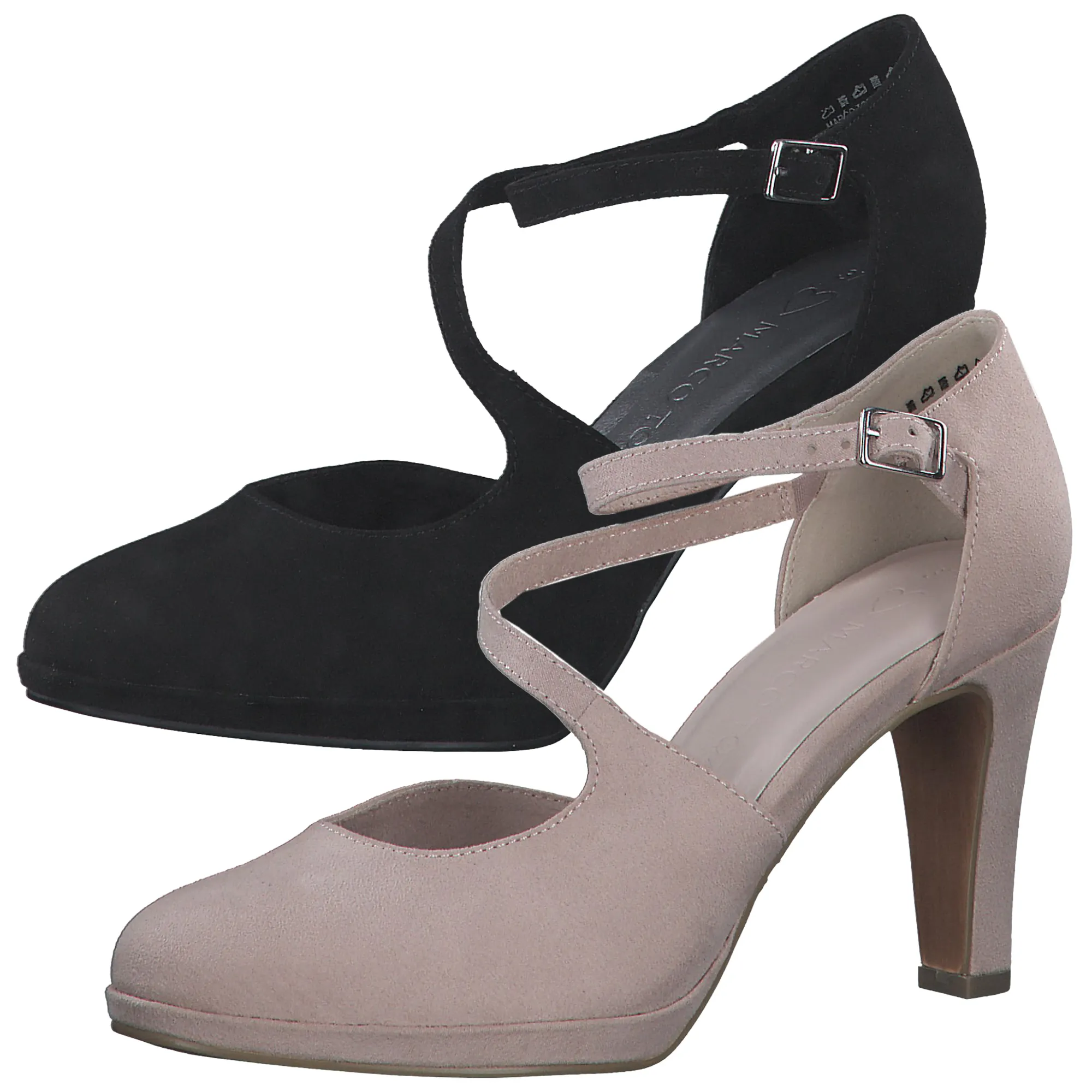 MARCO TOZZI Pumps High Heel Riemen samtige Haptik