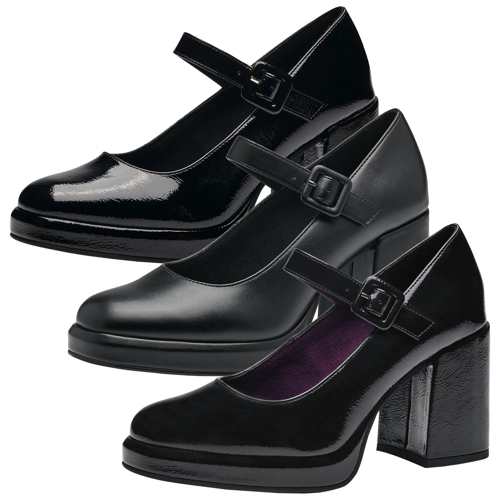 MARCO TOZZI Pumps Riemen Mary Jane Plateau Blockabsatz