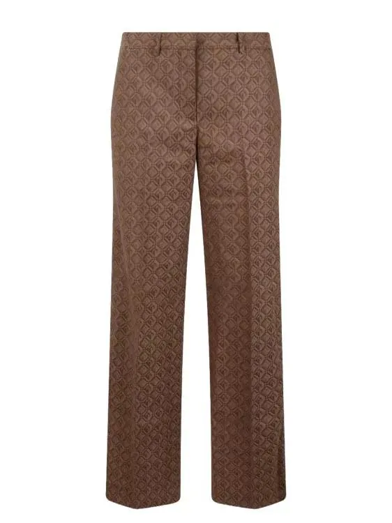   Marine Serre  Regenerated Moon Diamant Tailoring Pants Brown