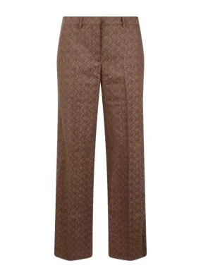   Marine Serre  Regenerated Moon Diamant Tailoring Pants Brown