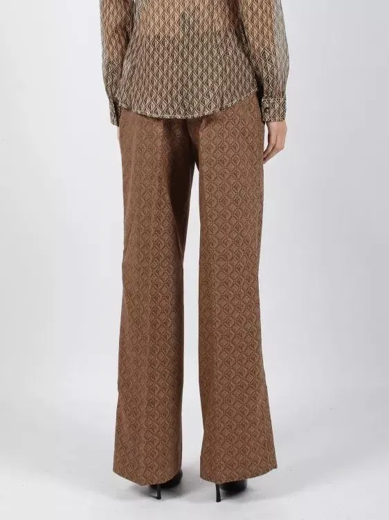   Marine Serre  Regenerated Moon Diamant Tailoring Pants Brown