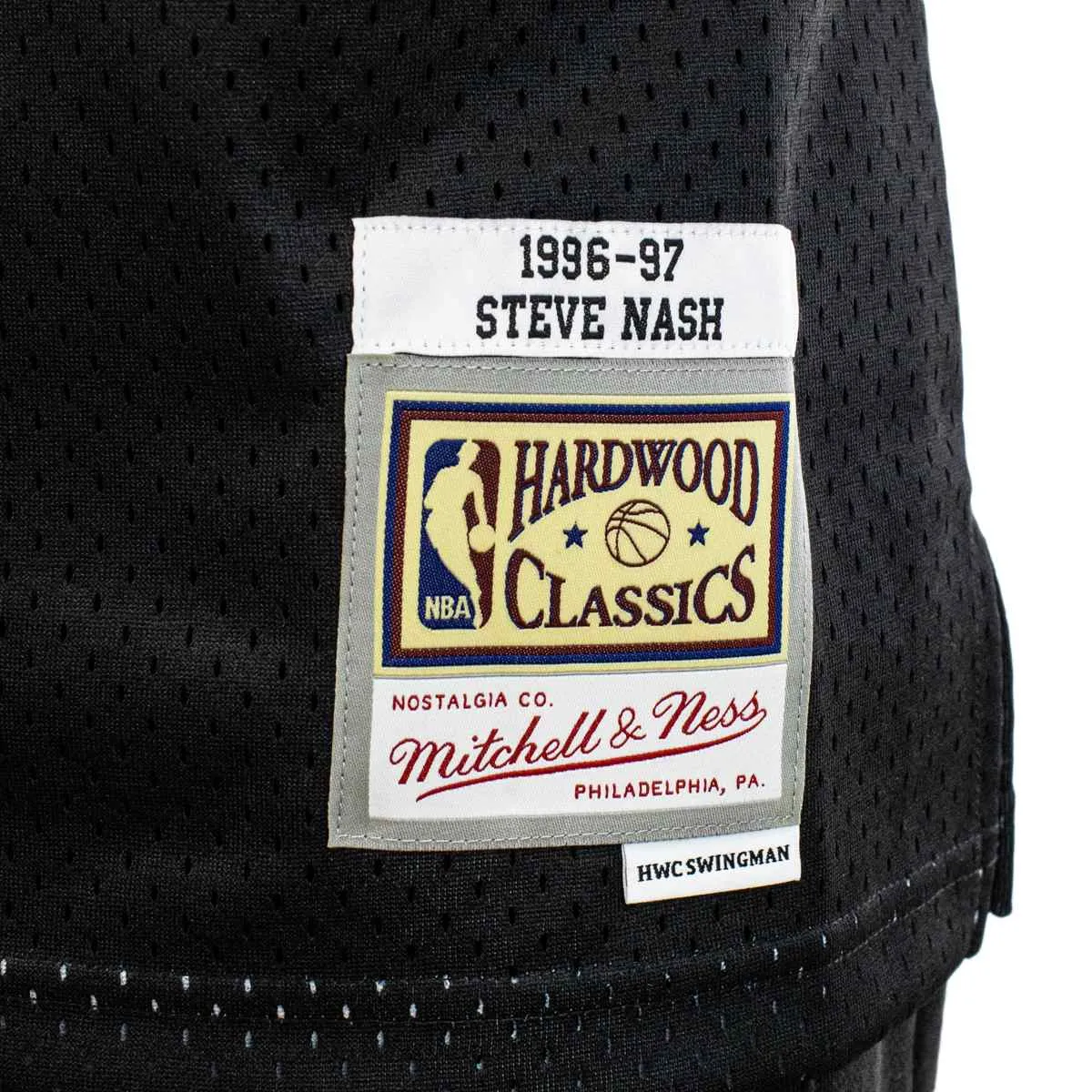 Mitchell & Ness Phoenix Suns NBA Steve Nash #13 Swingman Jersey 2.0 Trikot SMJYGS18203-PSUBLCK96SNA - schwarz-orange